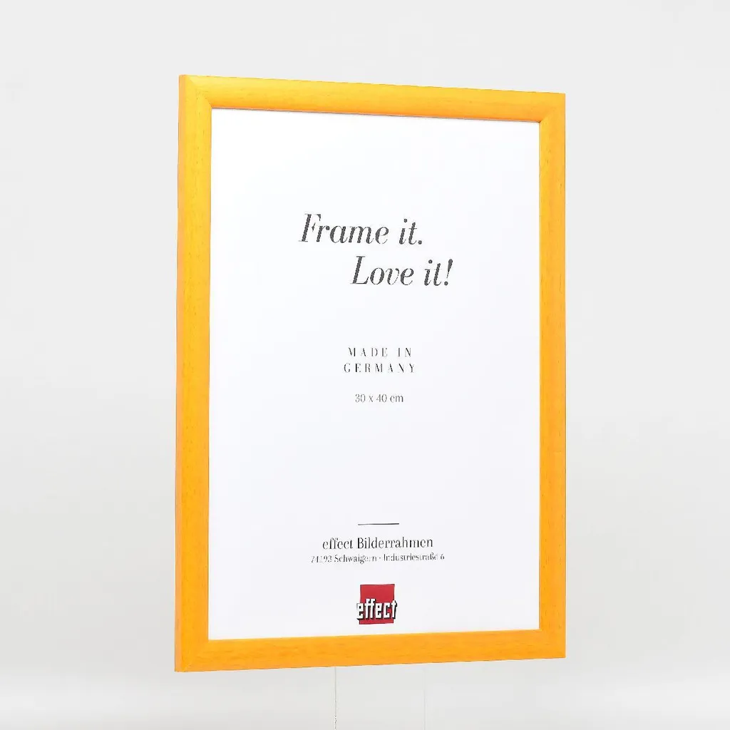 Cornice Legno Miele 24x30 cm | Profilo 43 & Vetro Soffiato - 5