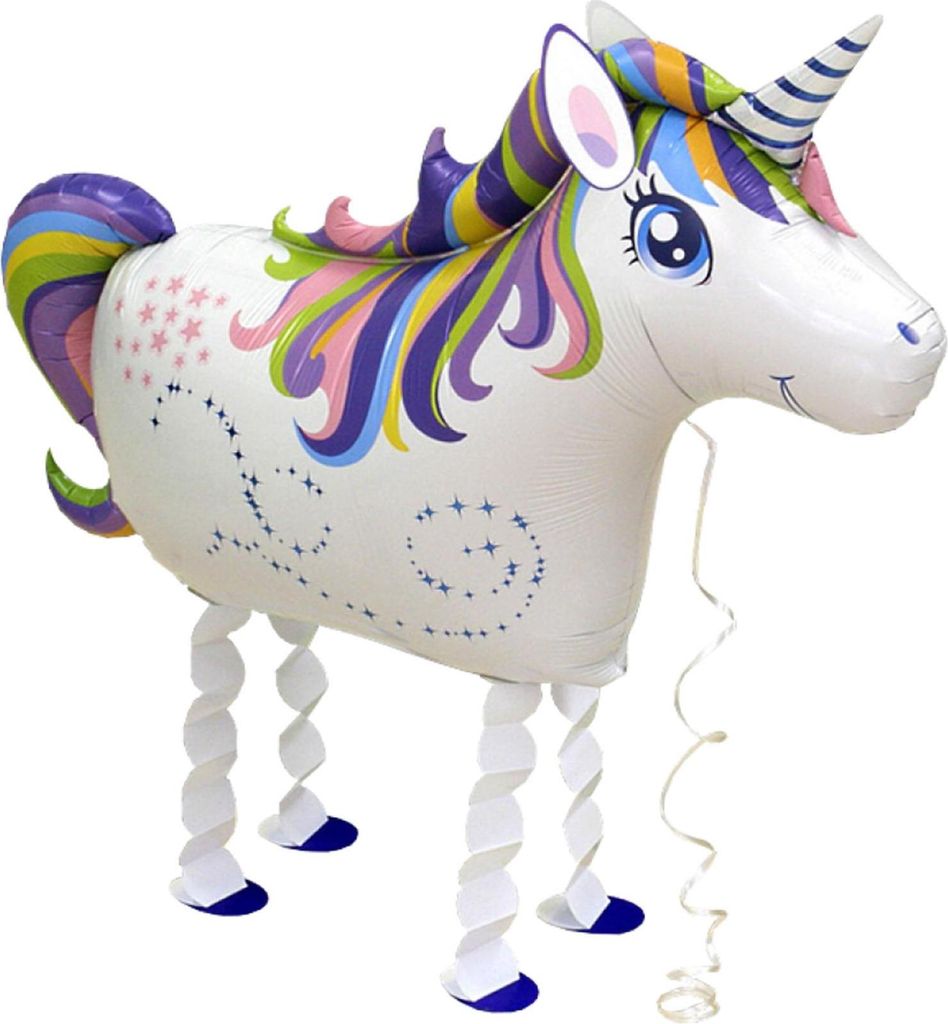 Folienballon Airwalker Einhorn, ca. 70 x 40 cm