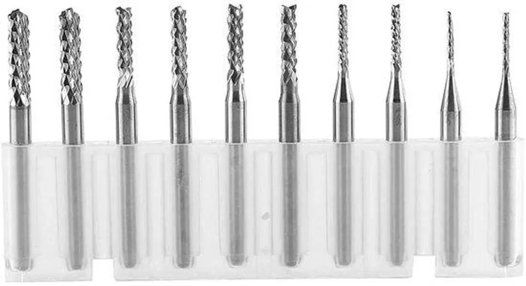 Set de fraisage 10 pièces pour DIY et modélisme en carbure de tungstène