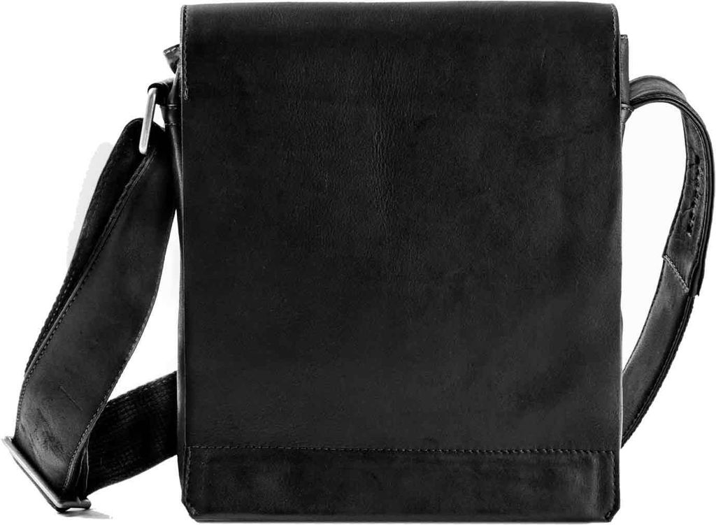 HAROLD'S Leder Umhängetasche Campo Crossbag Black schwarz