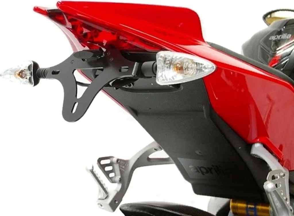 Support de plaque d'immatriculation moto Aprilia RSV4 Tuono V4 noir