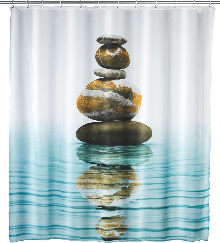 WENKO Sprchový záves Krúžky do vane MEDITÁCIA 180x200 cm Obrázok produktu 