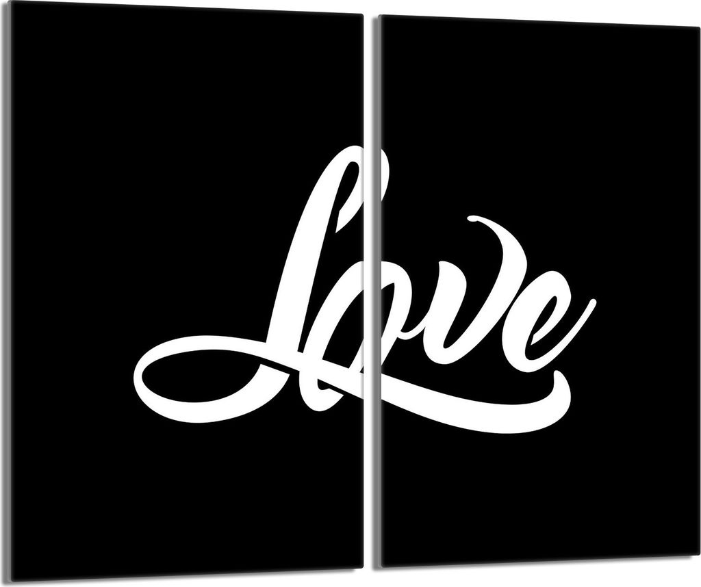 Glasschutzplatte für Herd 2x30x52 Schwarz