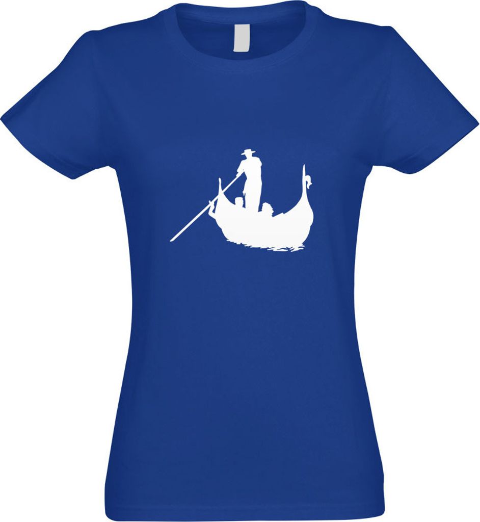 Kiwistar - T-Shirt tailliert - Damen - royal - Gondel Venedig Gondola - mit Motiv Bedruckt - Funshirt Design - Sport - Freizeit - Damen - XXL