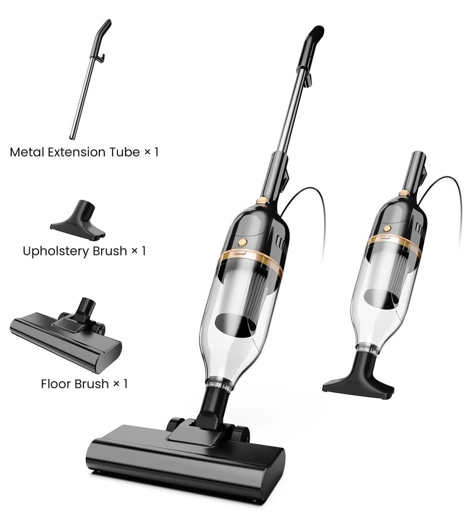 R7 Staubsauger - Kabelgebundener 3-in-1 Stiel- & Handstaubsauger - 600 W - Leicht, Beutellos, HEPA-Filter, Für Tierhaare & Teppichböden - Schwarz