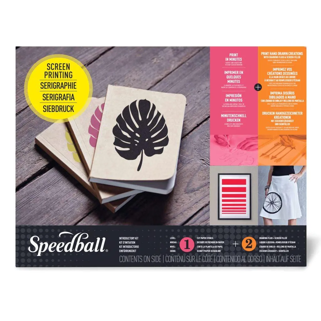 Speedball Kit de démarrage sérigraphie avec écran 25x35cm et encres