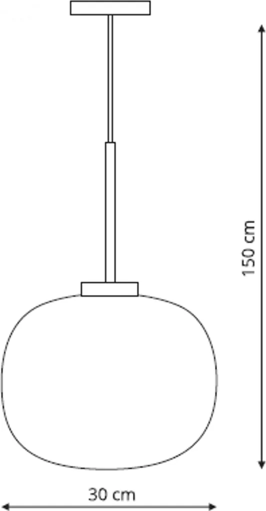 Suspension Jukon en Verre de 150x30 cm, Éclairage E27 60W, Look Chic - 3