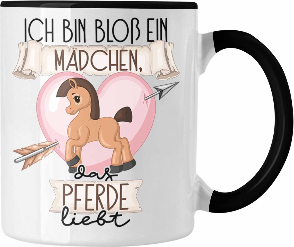 Trendation - Pferde Reiterin Tasse Geschenk Frauen Ich Bin Bloß Ein Mädchen Das Pferde Liebt Reiten Pferdeliebhaber Geschenk Spruch Geburtstag (S...