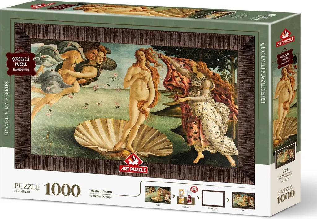Kit Puzzle 3in1 Naissance de Vénus 1000 pièces inclus cadre et colle