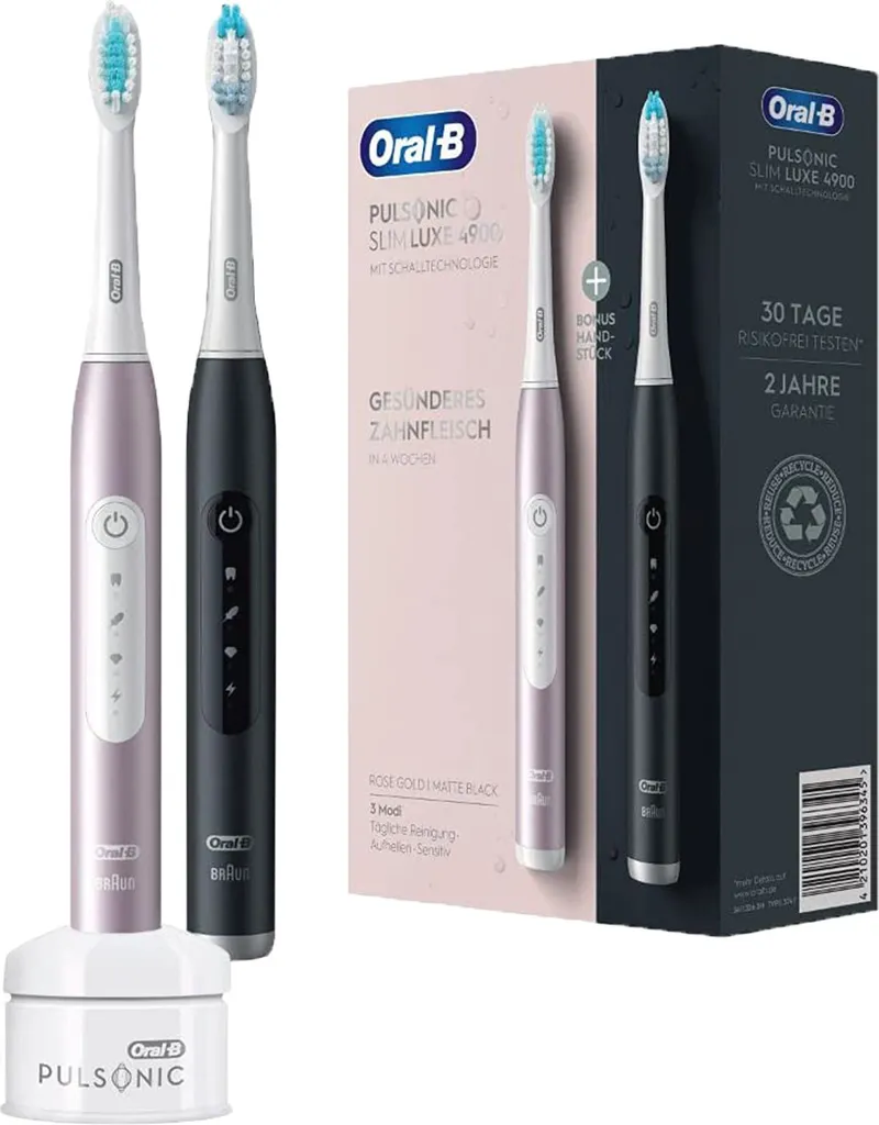 Brosse à dents électrique Oral-B Pulsonic Slim Luxe 4900 Noir et Rose