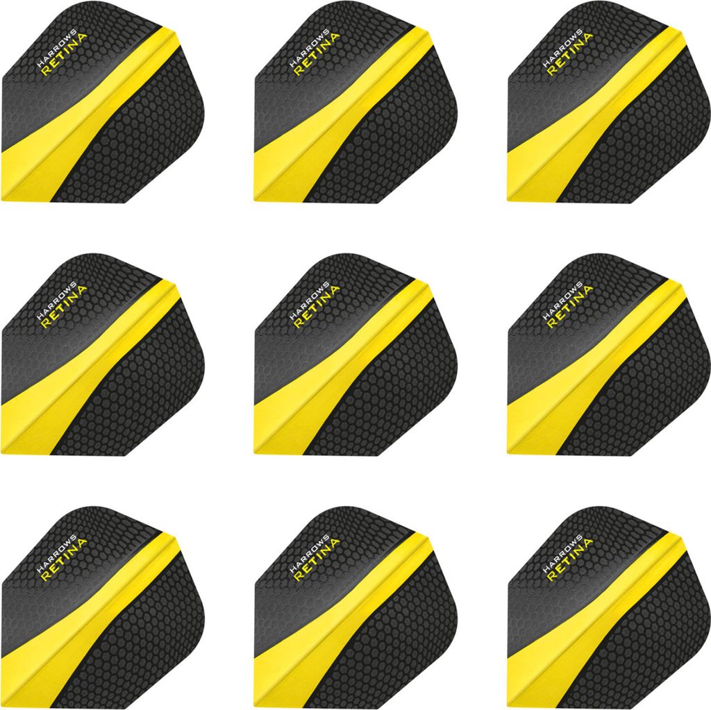 Harrows Retina Dart Flights Standard 100 Mikron Gelb| 3 Sets = 9 Flights
