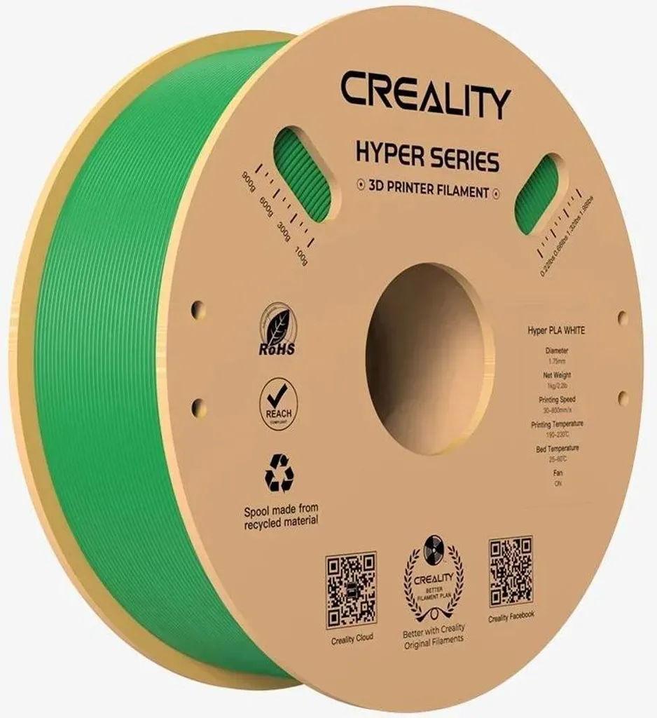Filamento 3D PLA Verde Tenace 1KG - Alta Velocità per Design Moderno