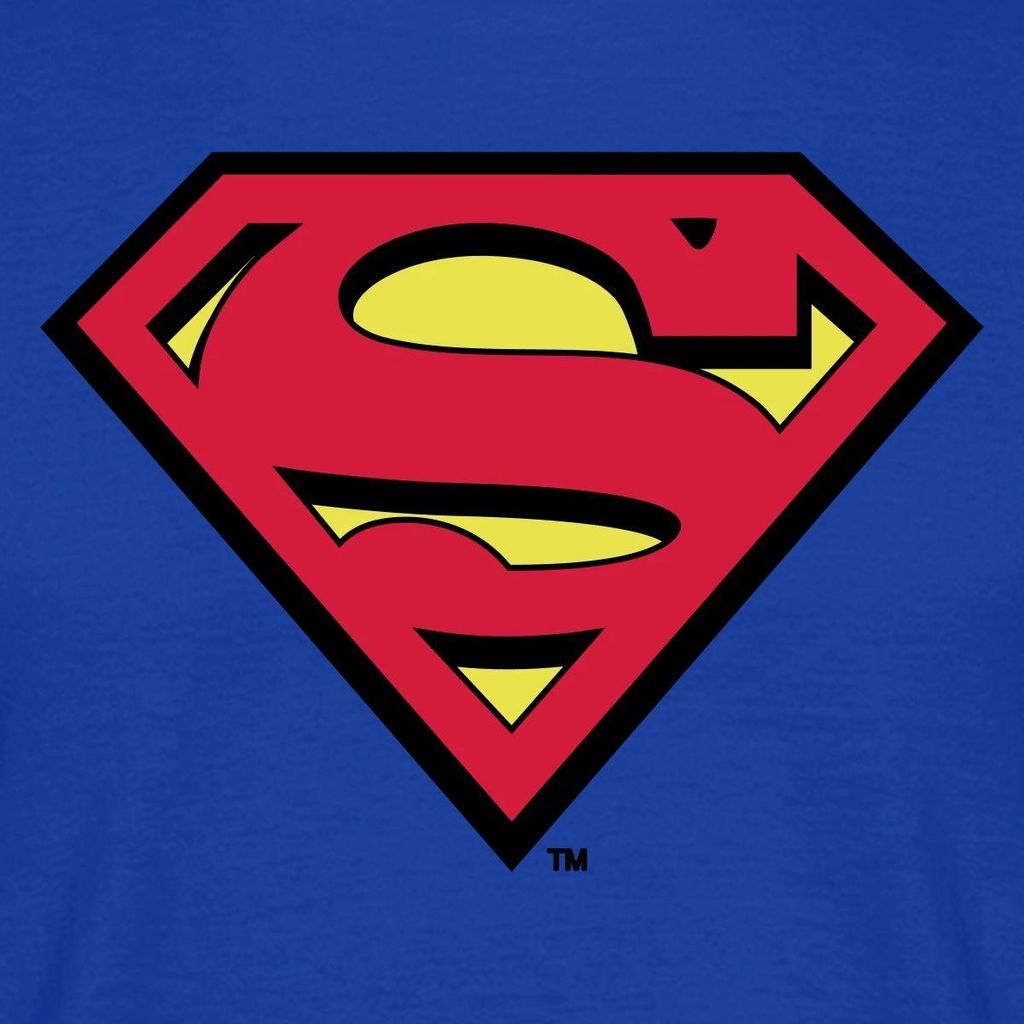 Spreadshirt DC Comics Superman Logo Original Karneval Männer T-Shirt, XL, Dunkelblau