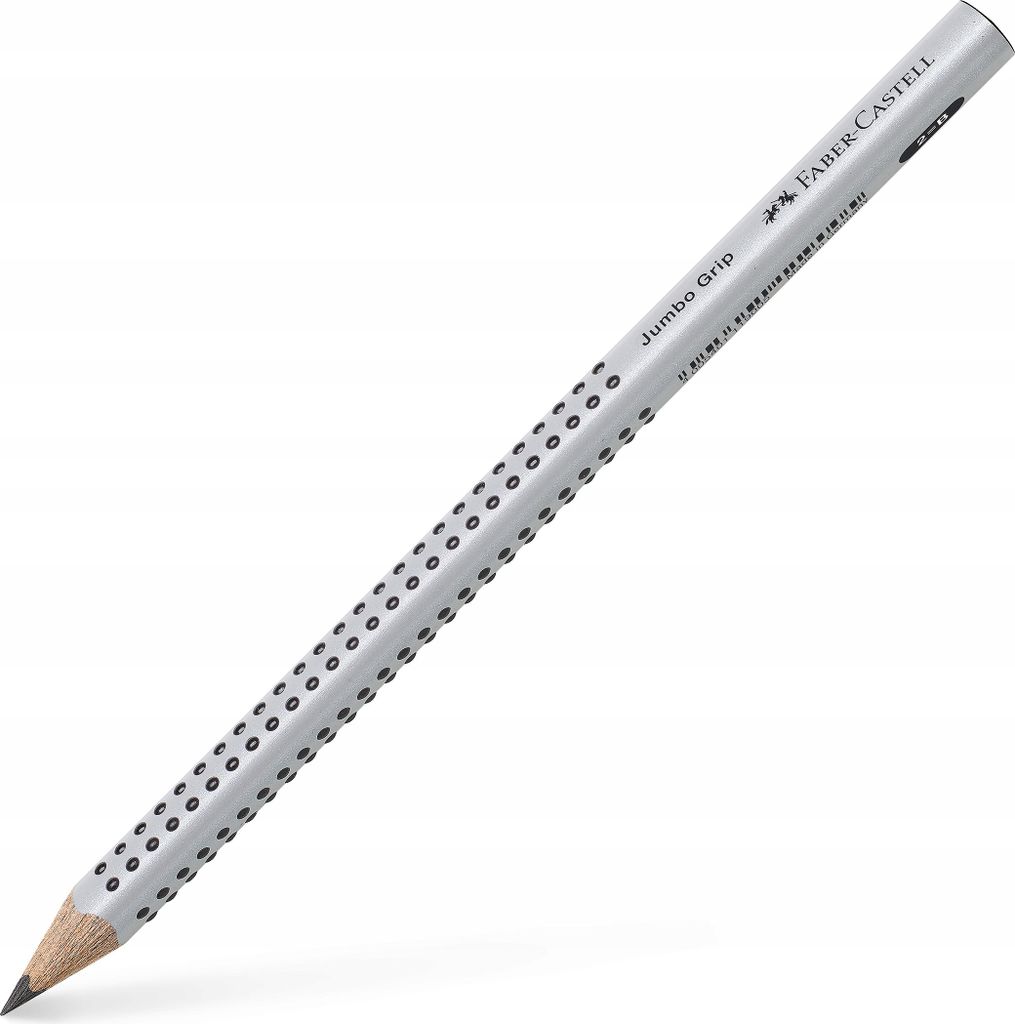 A single Faber-Castell Jumbo Grip pencil is shown against a white background.