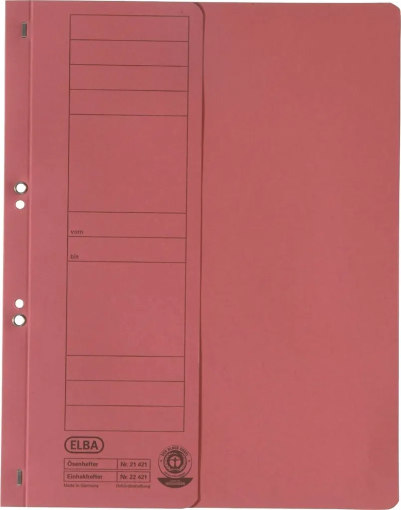 Farde à oeillets rouge contre la perte de documents lot de 50