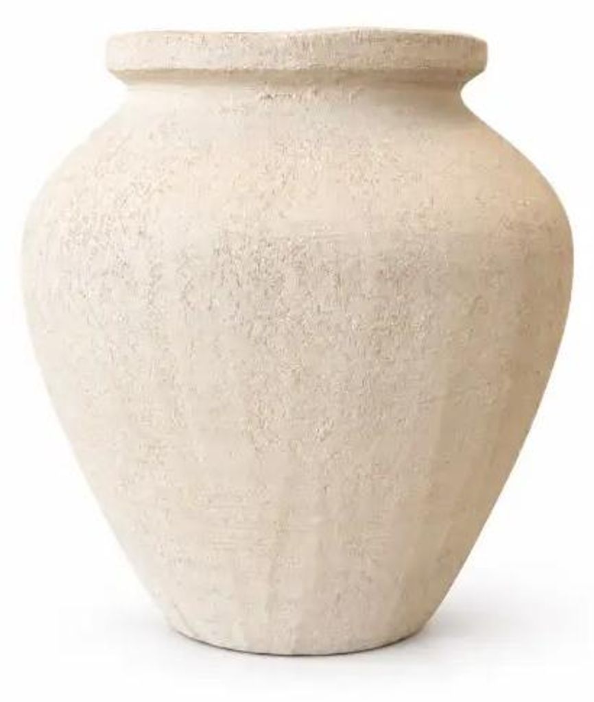 Bavary Elara Vaas 29 cm Crème handgemaakt Terracotta Productafbeelding 