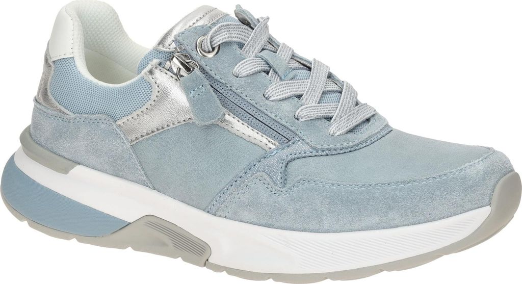 Gabor ROLLINGSOFT Damenschuhe - bequeme Schnür- Halbschuhe blau NEU