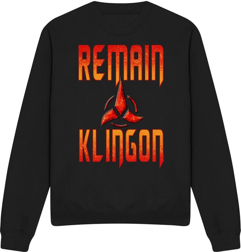 Star Trek: Discovery - "Remain Klingon" Sweatshirt für Herren/Damen Uni TV12131 (S) (Schwarz)