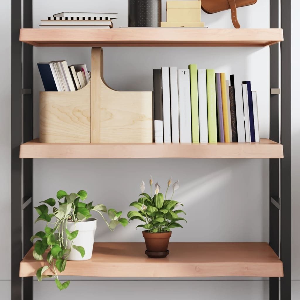 "im Angebot" Wandregal Hellbraun 80x60x(2-6) cm Massivholz Eiche Behandelt - Wandregale CC16727