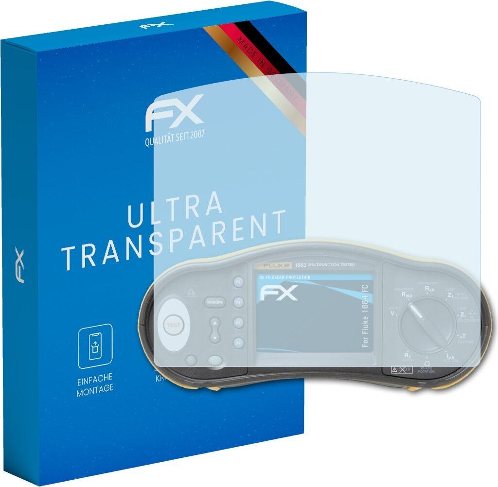 atFoliX FX-Clear 2x Schutzfolie kompatibel mit Fluke 1664 FC Displayschutzfolie