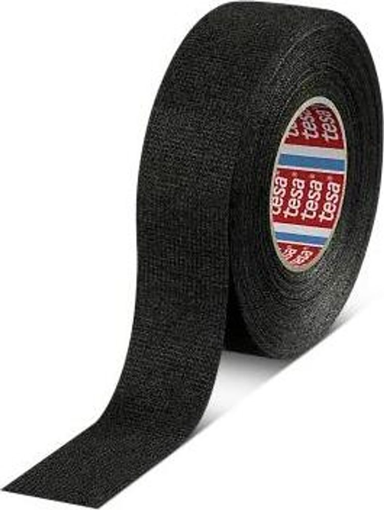TESA Akustikband für Kabel, flexibel, stark, 25mx38mm, schwarz