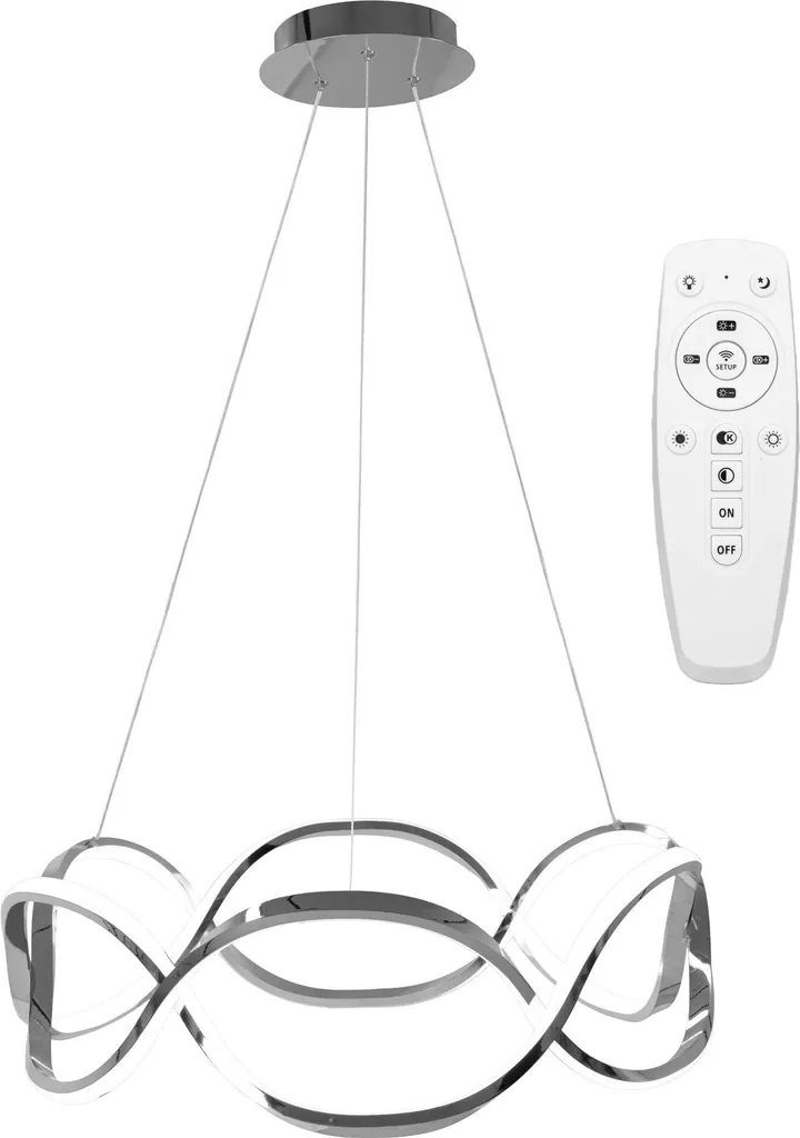 TooLight Twist App801-Cp Chrome LED | Lampadario Moderno Dimmerabile