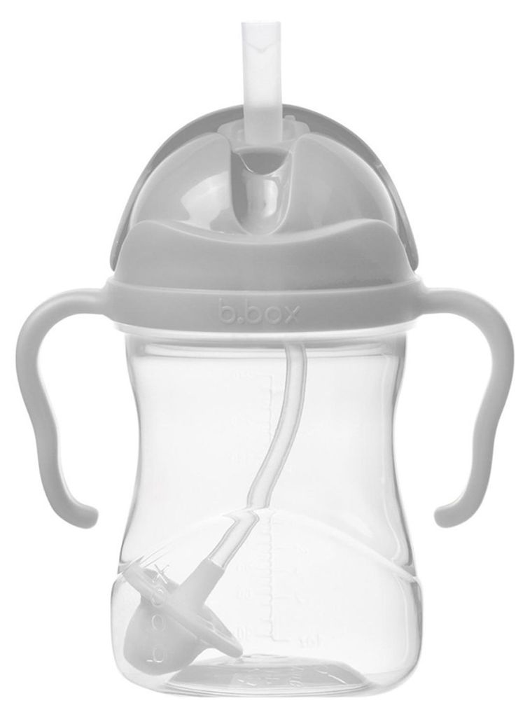 Trinkbecher Strohhalm Tiny - 18 x 10 x 8 cm - Grau | by Produktbild 