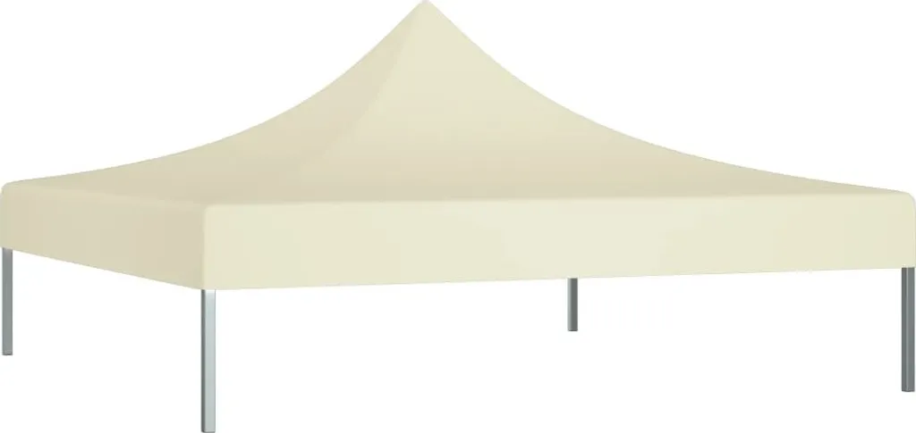 Toit de tente de réception 2x2 m crème en polyester lourd 270 g/m²
