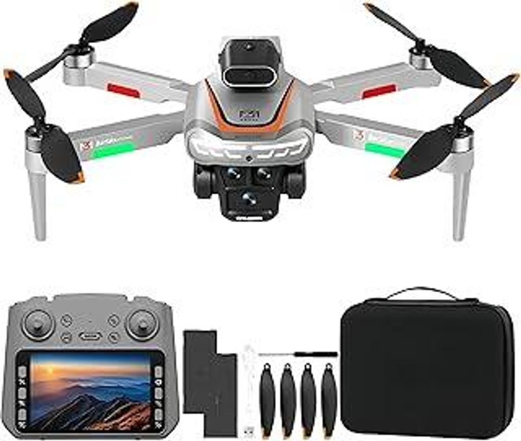 Drohne mit Kamara für 4,3 inch Screen, Drohne mit Kamera 1080P HD für Kinder, WiFi FPV Drone für Anfänger, RC Quadcopter mit 2 Akku, Schwerkraf...