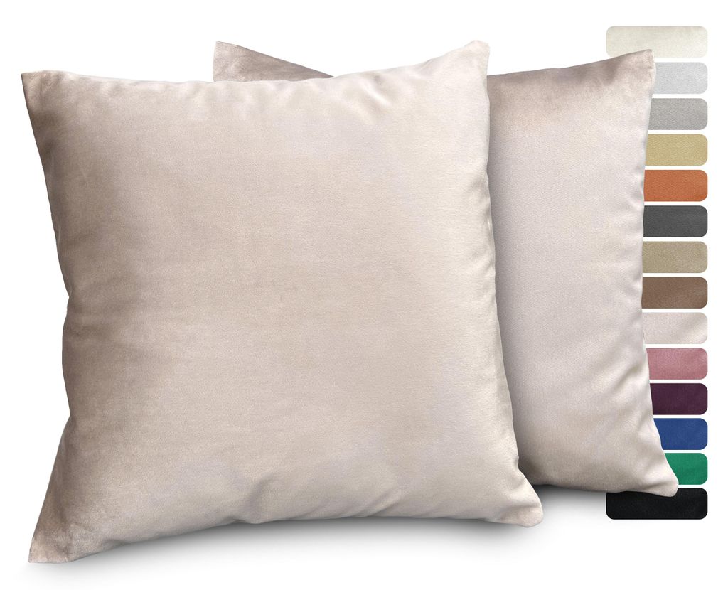 Beautex Samt Premium Kissenhüllen 2er Set, Kissenbezug Produktbild 