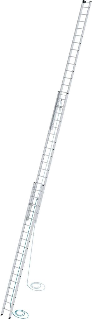 Sprossen-Seilzugleiter 3-teilig ohne Traverse 3x18 Sprossen Produktbild 