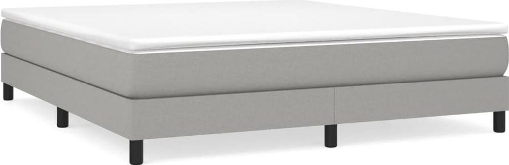 vidaXL Boxspringbettgestell Hellgrau 180x200 cm Stoff
