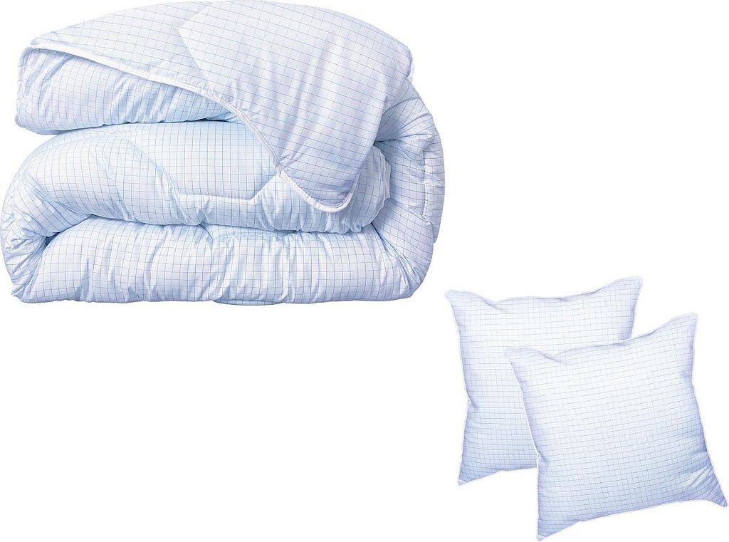 DODO Bettdecken-Set Größe: 240 x 260 cm + 2 kleine Kissen Größe: 60 cm x 60 cm - Vollständiger Schutz gegen Hausstaubmilben - ANGE GARDIEN