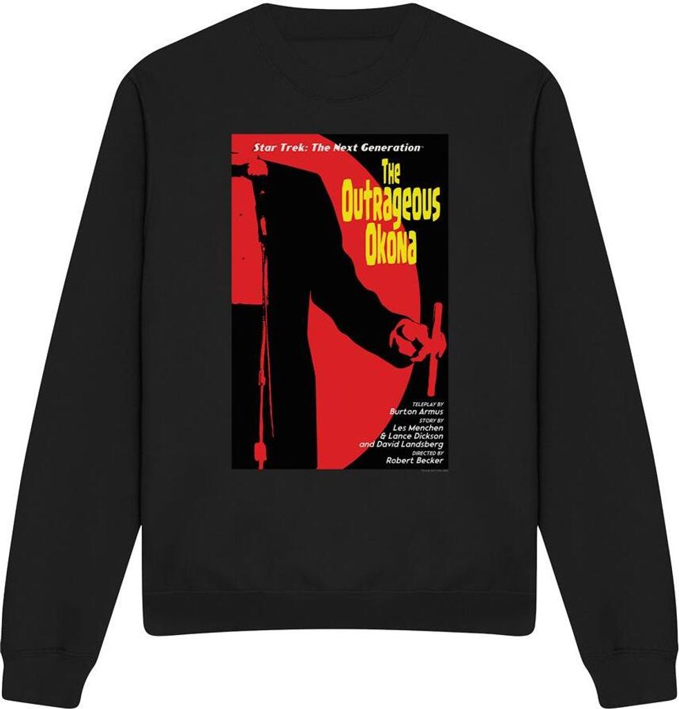 Star Trek - "The Next Generation Season 2 Episode 4" Sweatshirt für Herren/Damen Uni TV11726 (XXL) (Schwarz)