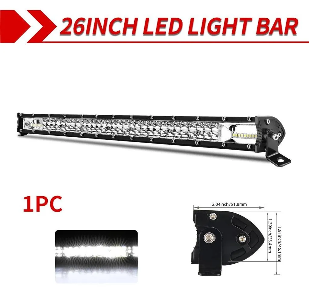 Rampe LED tout-terrain 26 pouces double rangée avec faisceau combo - 2