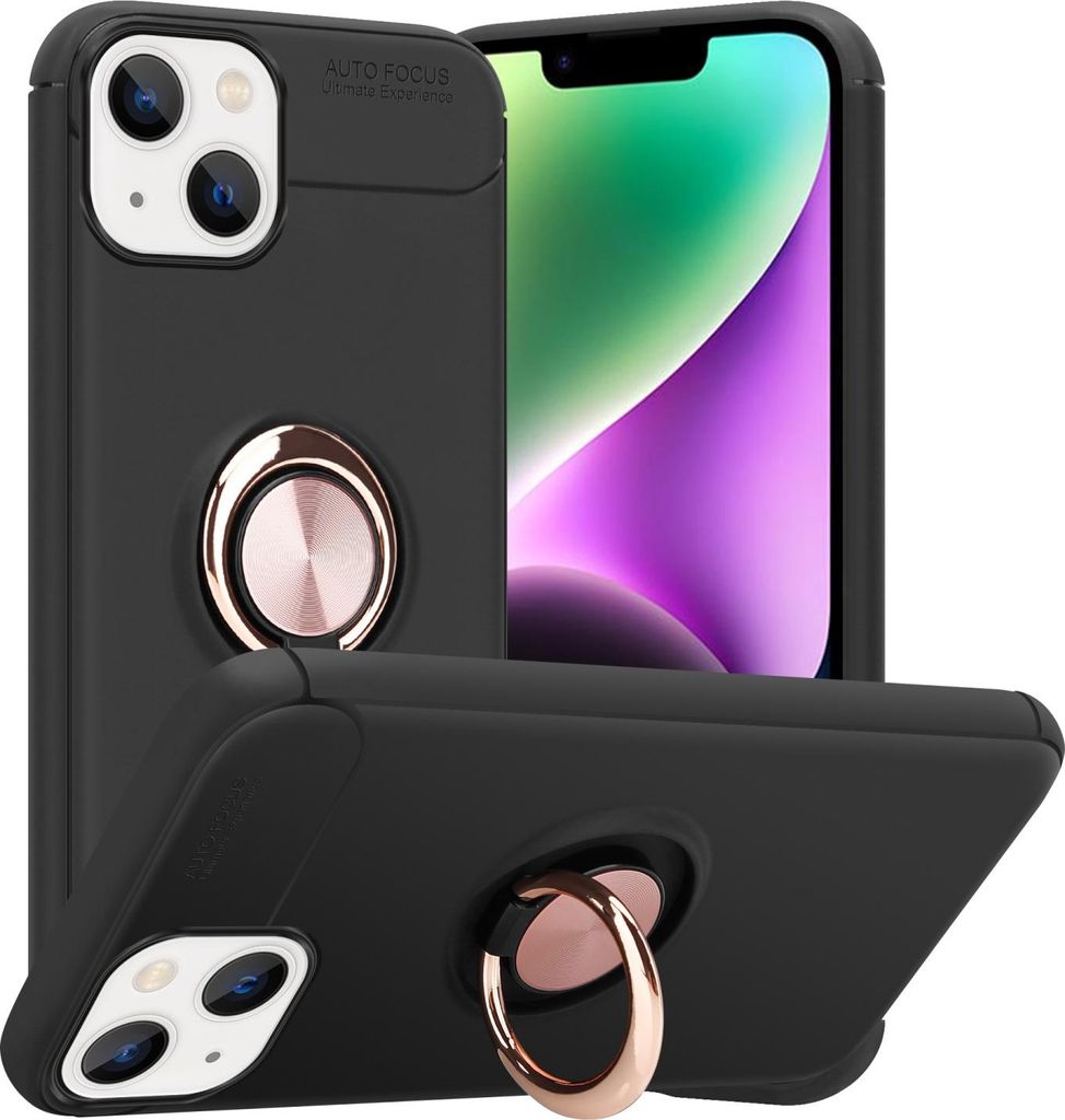 Cadorabo Schutzhülle für Apple iPhone 14 PLUS Hülle in schwarz Handyhülle Etui Cover Case Silikon TPU