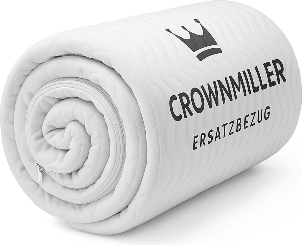 Crownmiller Microfaser Matratzenersatzbezug, Matratzenbezug 70x140 cm für Kindermatratzen von 8 bis 12 cm, 60°C waschbar, 4-seitiger Reißverschluss