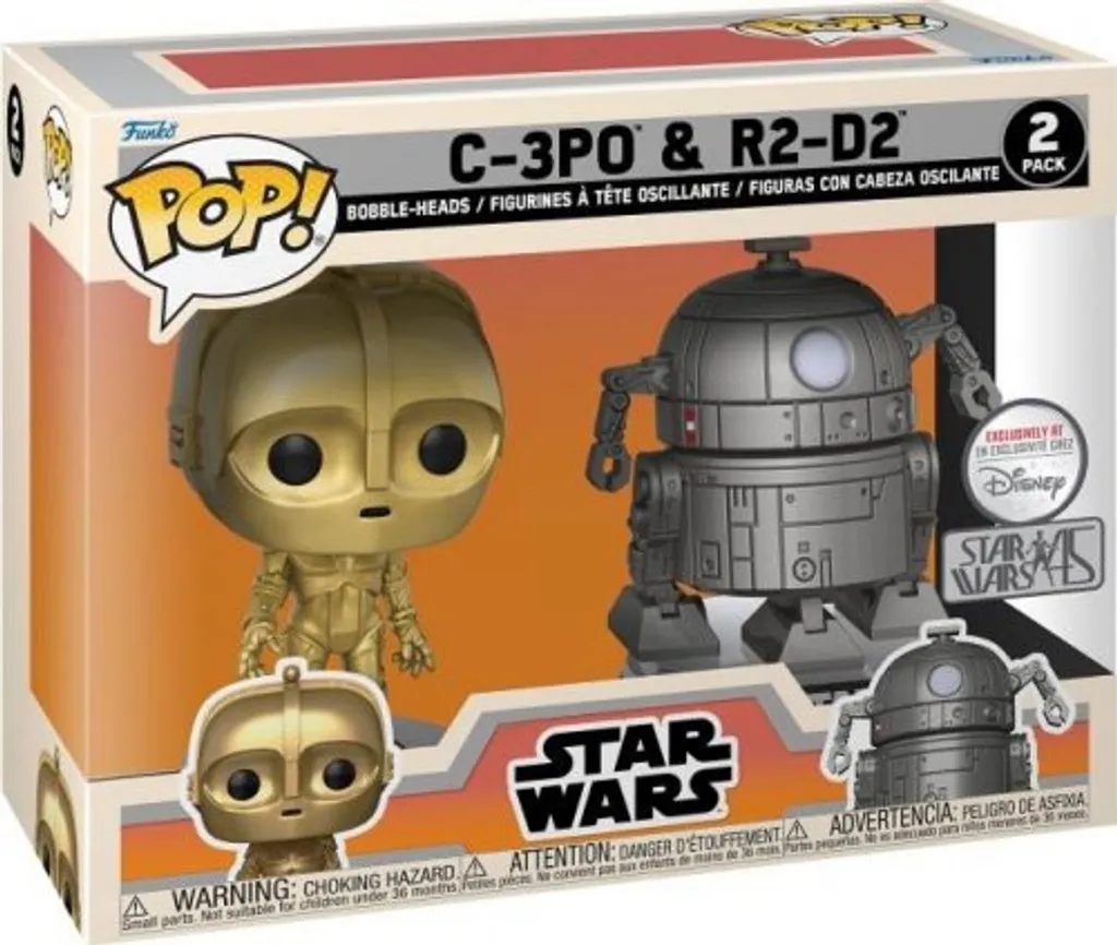 Figurines Funko Pop C-3PO R2-D2 Star Wars Disney Vinyl Edition Limitée