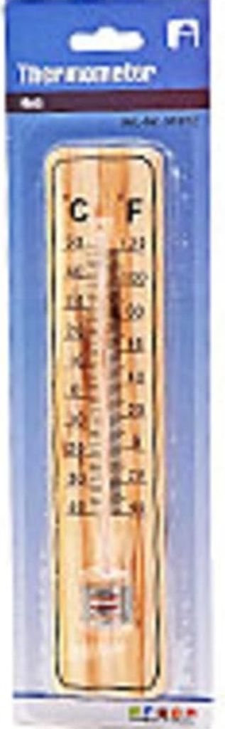 Stilvolles Holzthermometer für Innen & Außen, 210x40mm, 1 Stück, Braun – Präzise Temperaturmessung für Ihr Zuhause