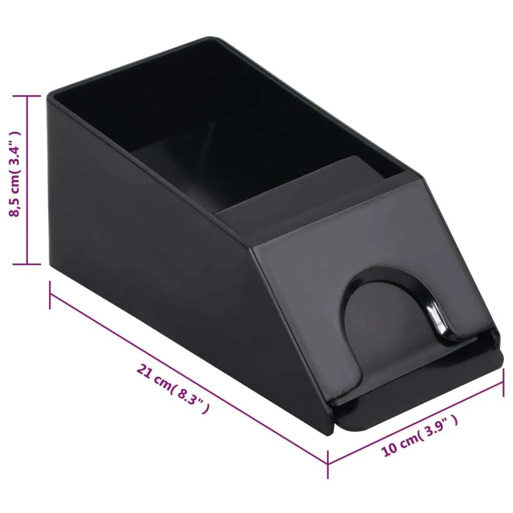 Distributeur de cartes double deck noir - Accessoire de table de jeu - 10