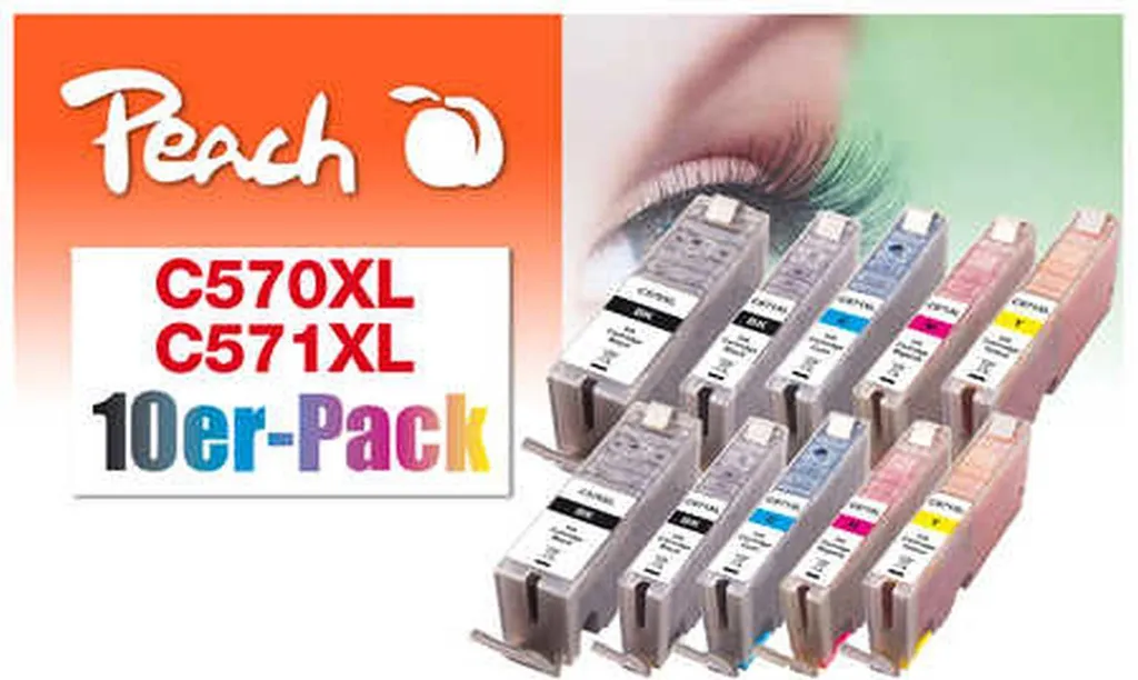 Pack 10 Cartouches XL C570XL C571XL Peach remanufacturées Haute Qualité