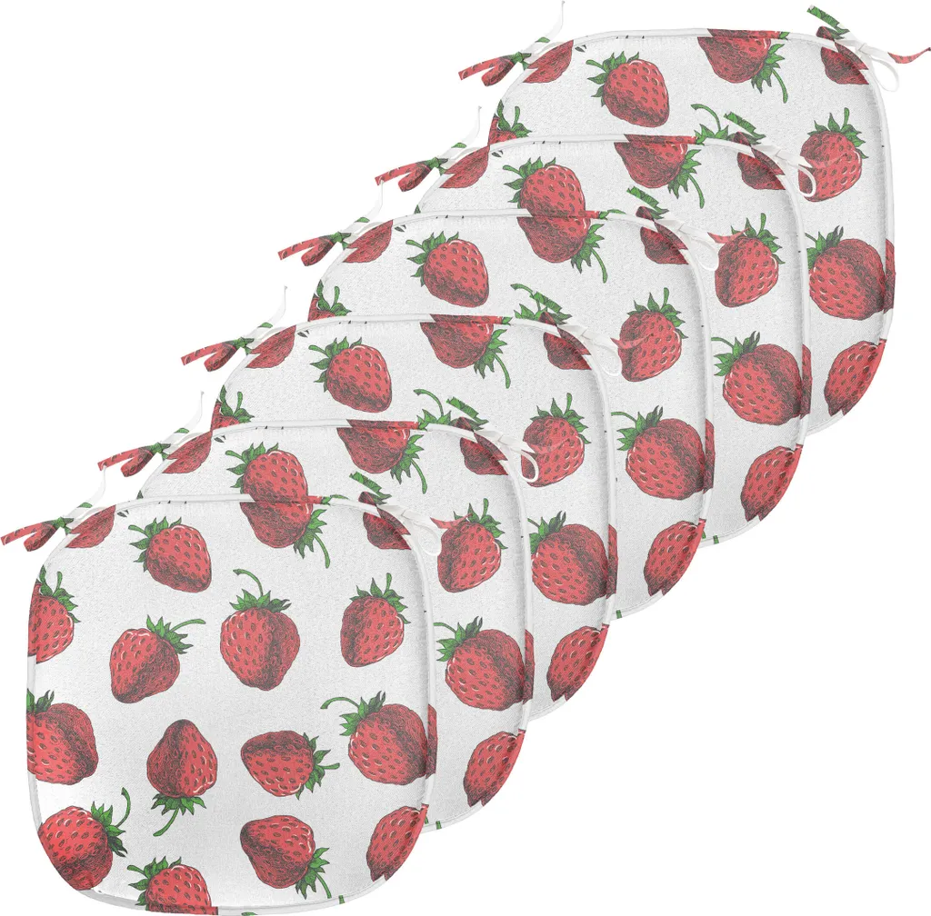 Lot 6 Coussins de Siège pour Salle à Manger Imperméables Fruits 40x40 cm