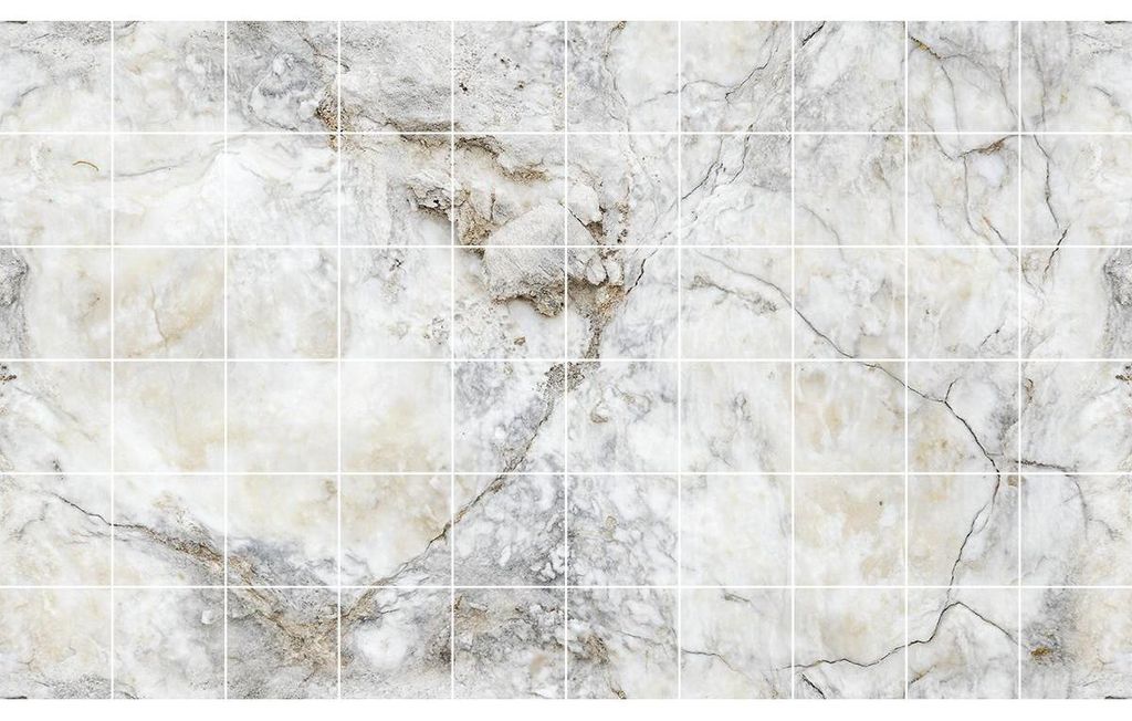 Selbstklebende Wandfliesenaufkleber für Küche und Bad – 60 Marmorfliesenaufkleber aus Algier – 60 Aufkleber 20 x 20 cm