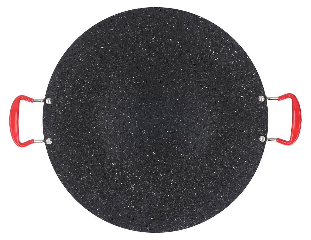 Koreanische Grillpfanne, antihaftbeschichtet, rund, tragbar, flache Grillplatte, Outdoor, Camping, Zuhause, Barbecue-Tablett, S