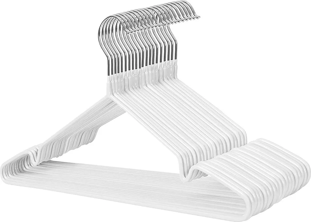 Cintres métalliques, lot de 20 en métal robuste pour dressing organisé