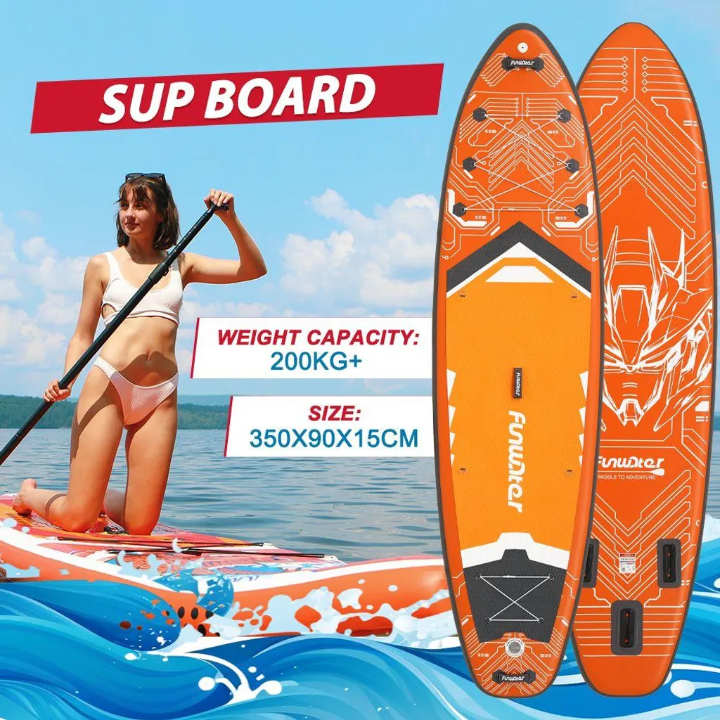 Planche paddle avec pad antidérapant EVA et trois ailerons