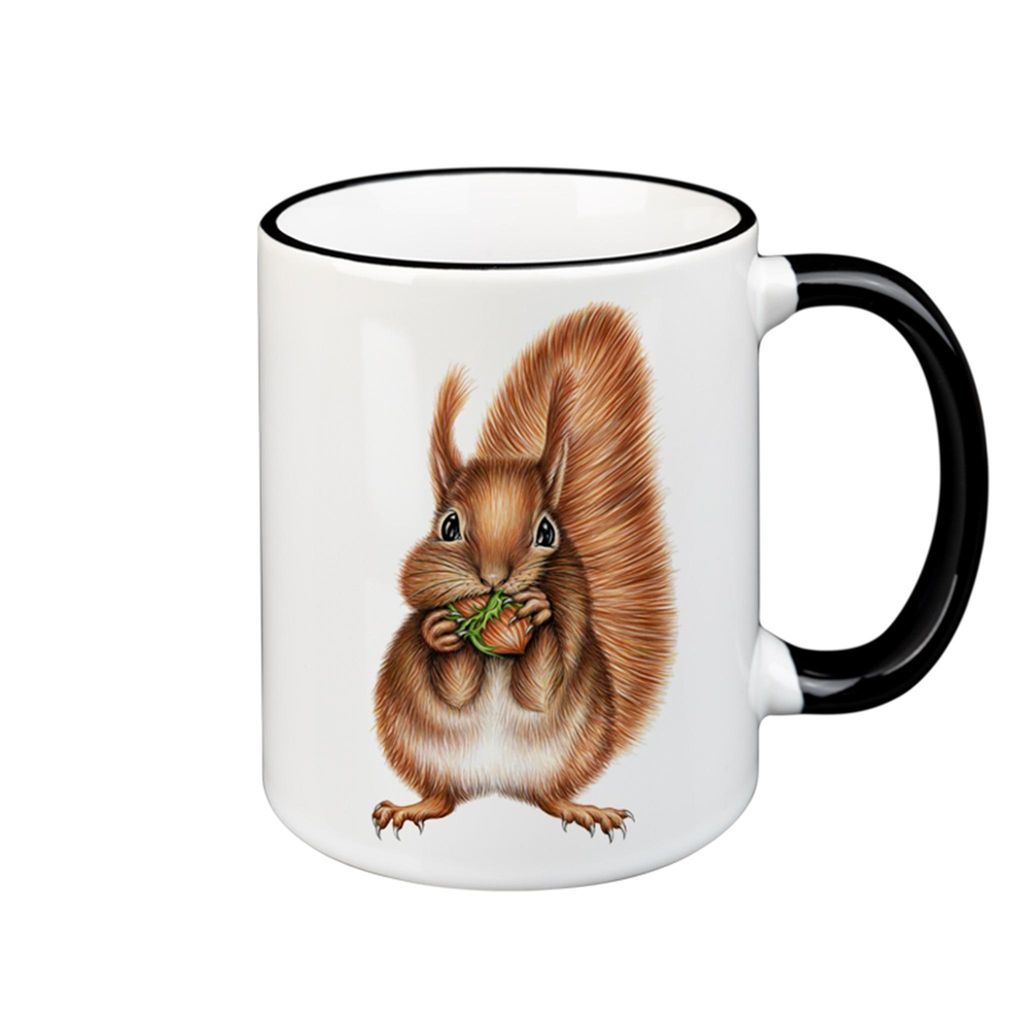 Schwarzwaldmariele - 4165 - Kaffeebecher, Eichhörnchen, Keramik, 330ml