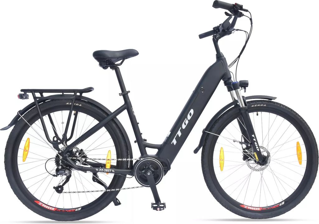28'' Elektrofahrrad 250W e-Bike mit Mittelmotor 36V/20Ah Shimano 9-Gänge e-Mountainbike City E-Bikes & E-Hollandräder für Damen und Herren E-Tre...