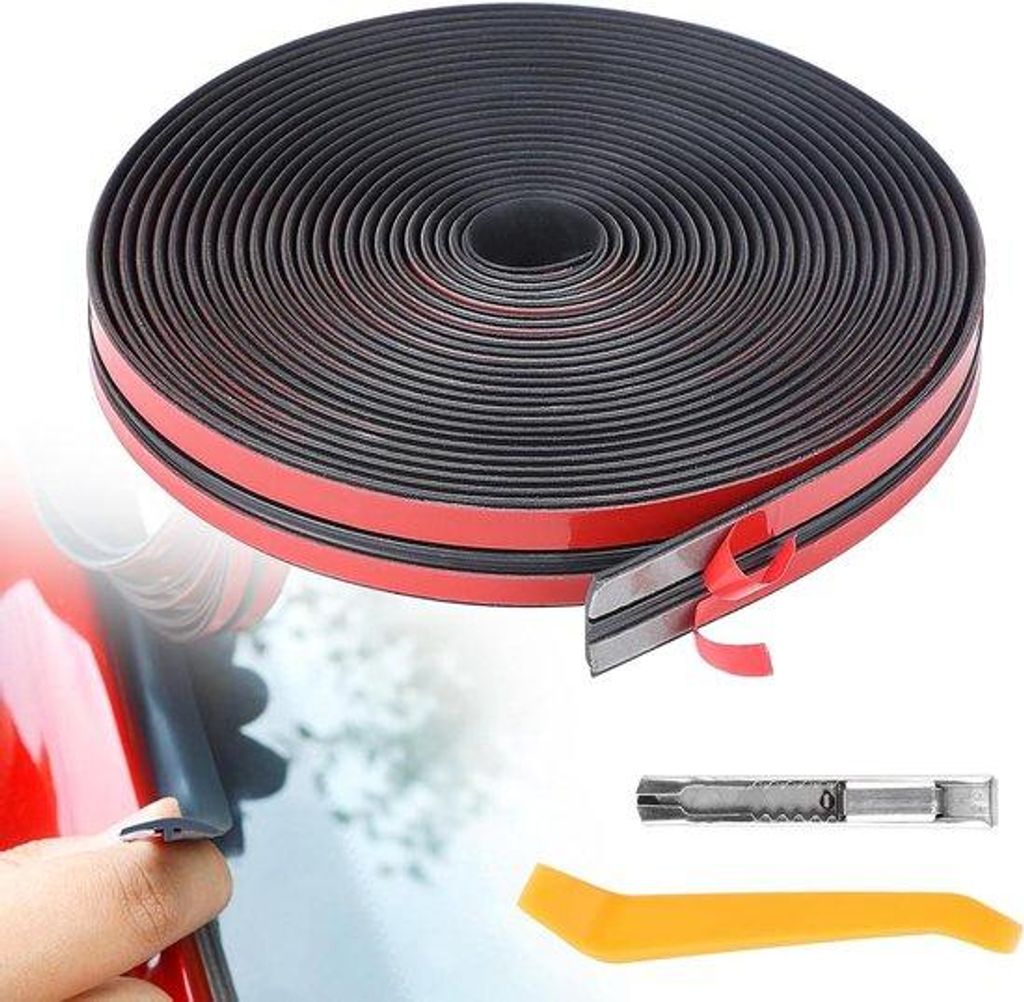 Schwarze Selbstklebende Dichtungsbahn 19mm breit 6m