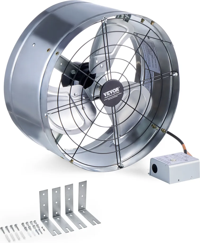 Ventilateur d'Extraction pour Garage et Atelier 1300 CFM VEVOR Noir